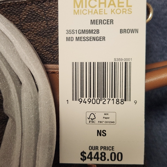 MICHAEL KORS, Mercer Messenger Purse, NEW - Picture 12 of 16